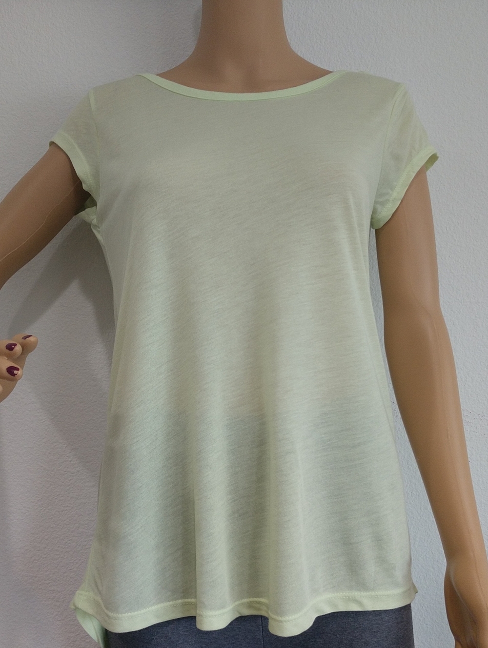 ALLOY Light Green Scoop Neck Short Sleeve Tee
